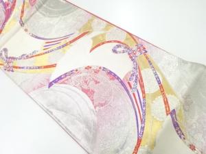 束ね熨斗に花鳥模様織出し袋帯